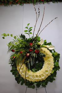 White & Red Serenity Wreath